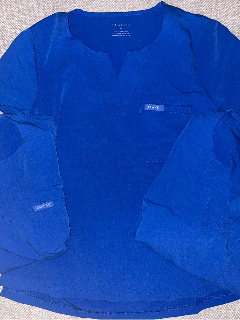 Jaanuu Cobalt Blue V-Notch Medical Top